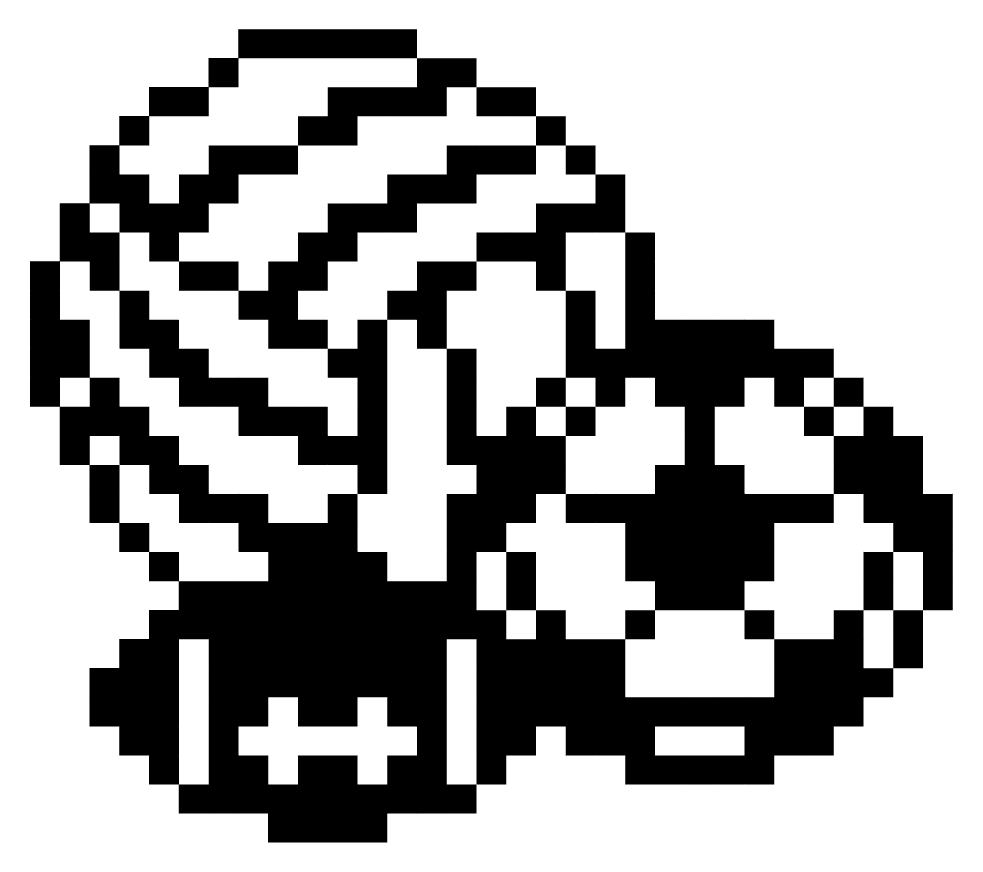Pixelated icon of sports