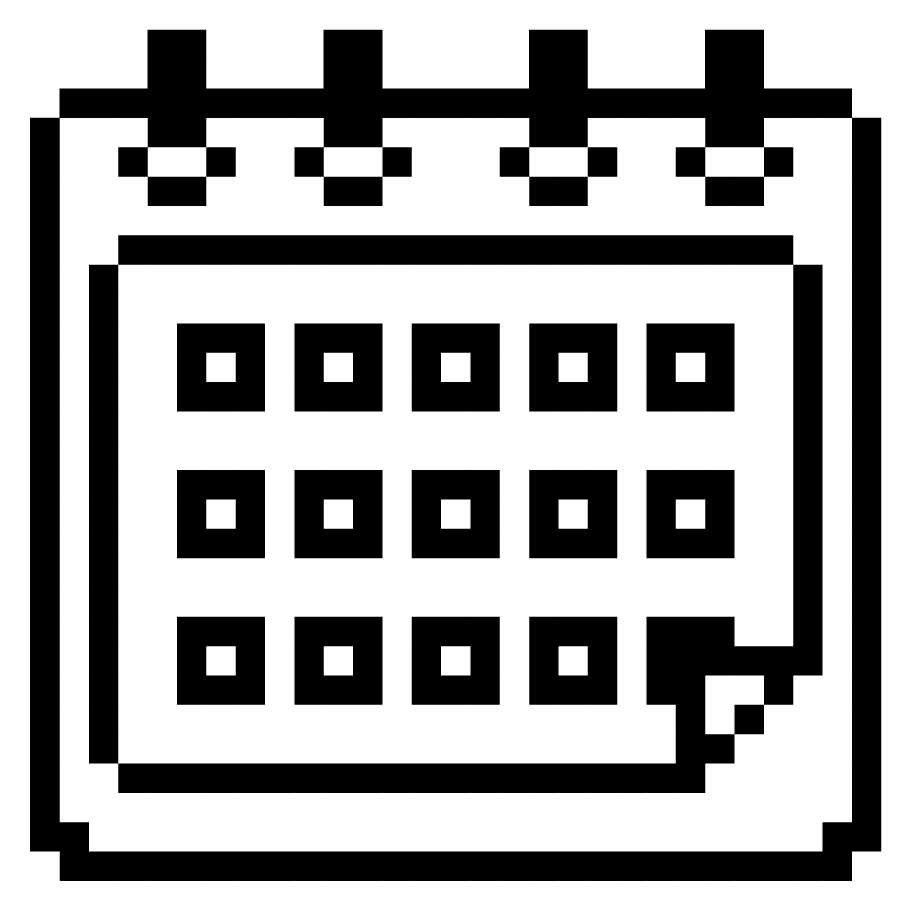 Pixelated icon of time